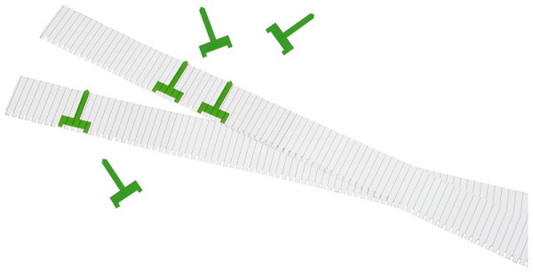 Signaux de planification Eichner pour carte enfichable, étroits, verts, UE : 50 pièces, 9085-00064