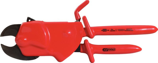 KS Tools Coupe-câble à cliquet à une main avec isolation de protection, 310 mm, 117.1246