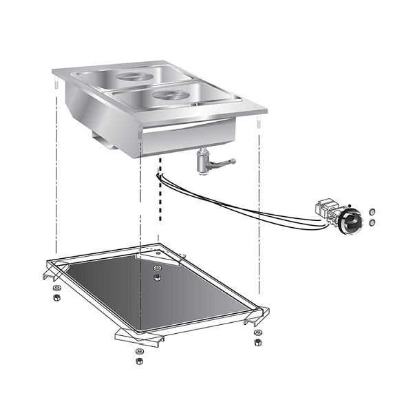 Bain Marie encastrable Gastro-Inox 40cm, 160.543