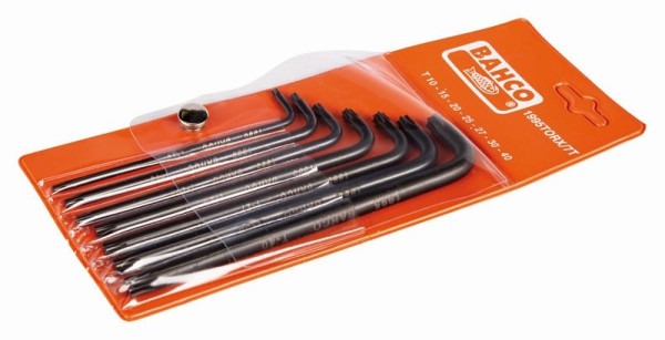 Jeu de tournevis coudés Bahco, 7 pièces, brunis, TX, 1995TORX/7T