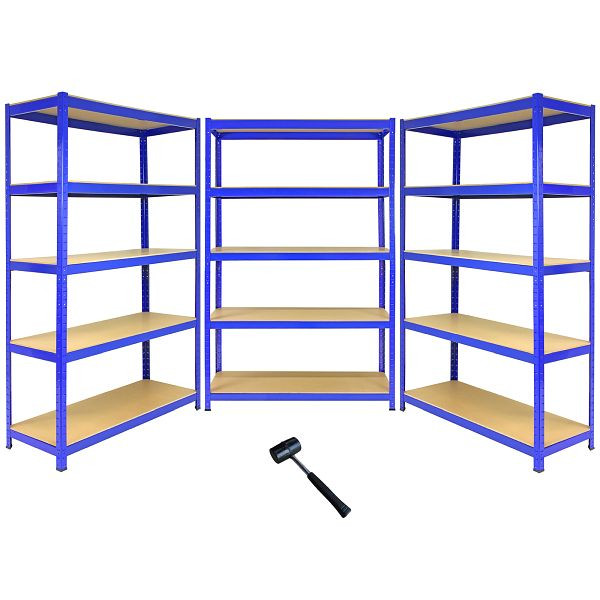 Monster Racking 3 x étagères de garage T-Rax, étagères d'atelier, étagères robustes, étagères industrielles de sous-sol, 10254#7100