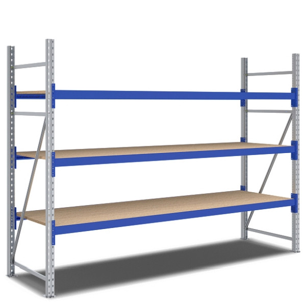 BITO rayonnage grande portée /F2 2000x800x2700 champ de base 3 niveaux aggloméré RAL5010 U, C0350-0014