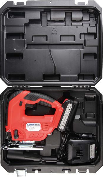 Scie sauteuse sans fil Kunzer 18V/2,0 Ah avec station de charge, 7AST01