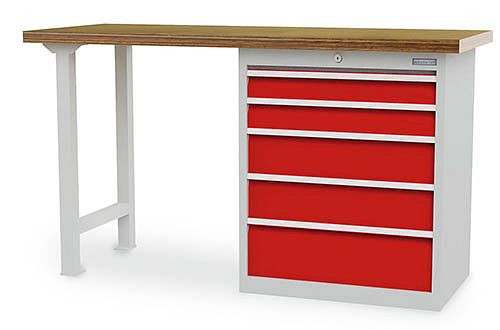 Établi en rangée Bedrunka+Hirth R 24-16, 2x100VA, 2x150VA, 1x200VA, tiroir à extension totale 100%, 75 kg, 03.068.221-75