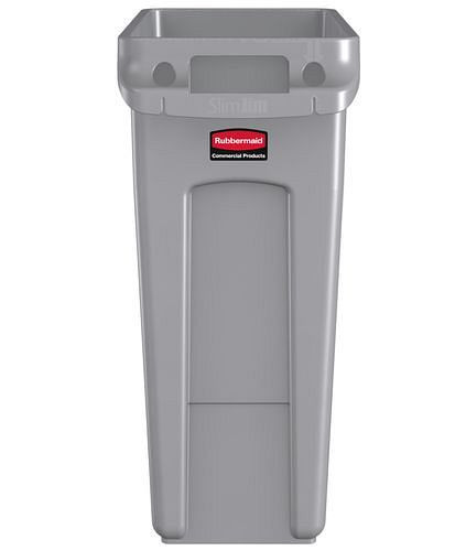 Poubelle de tri sélectif DENIOS en polyéthylène (PE), volume 60 litres, gris, 115-939