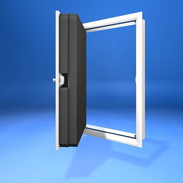 Porte à hauteur de genou Wellhöfer avec fermeture PushLock et isolation thermique 4D, ouverture murale 70 x 100 cm, 493