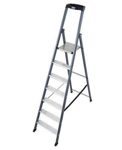 Escabeau Krause Sepro S, anodisé, plateforme extrêmement antidérapante, 7 marches, 257468