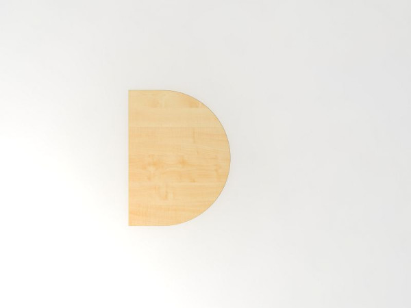 Table supplémentaire Hammerbacher avec pied de support 60x80cm érable/argent, hauteur de travail 68-76 cm, VHA60/3/S
