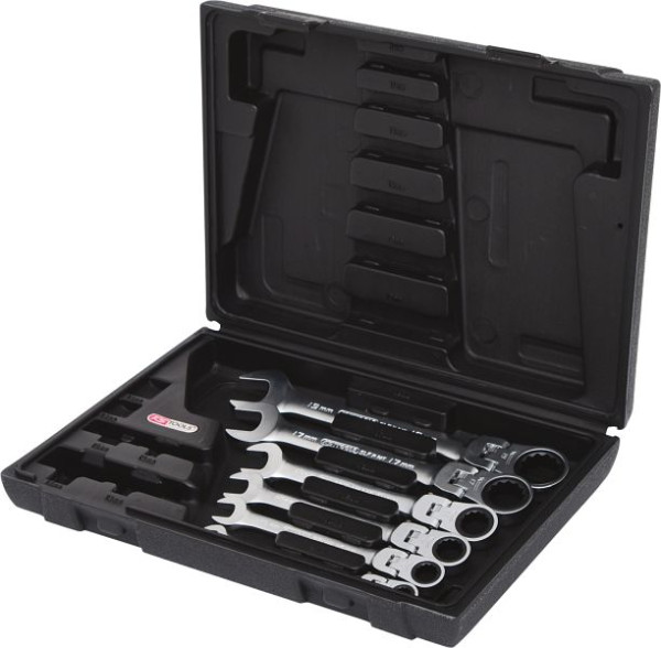 KS Tools GEARplus jeu de clés mixtes à cliquet, 6 pièces, verrouillables, 503.4859
