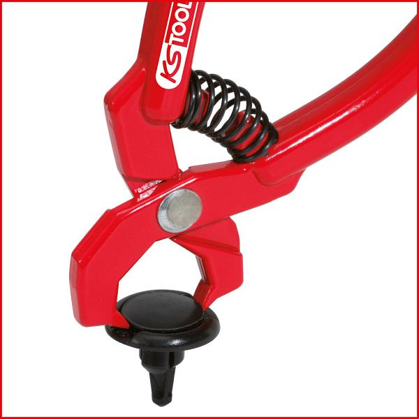 KS Tools Pince à enlever les rivets, rouge, coudée, 100 mm, 115.1097