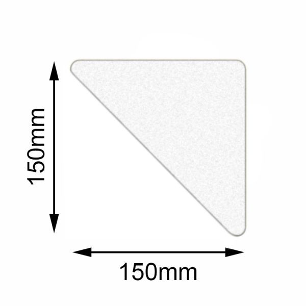 Marqueur de sol Mehlhose Triangle blanc de sécurité 150x150mm, UE: 10 pièces, KSED1V10