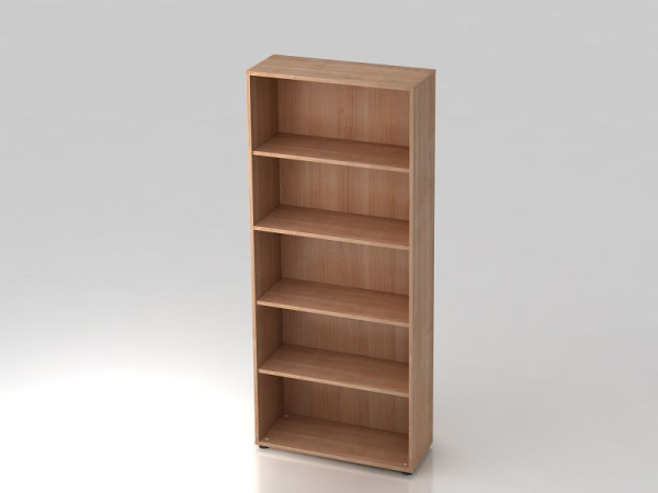 Étagère Hammerbacher, 5OH, noyer profond 33 cm, 80x33x188 cm (LxPxH), V4000/N