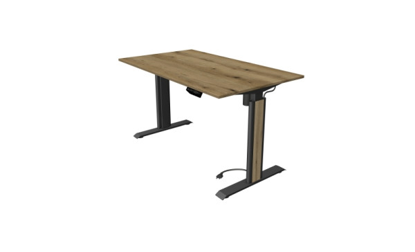 Kerkmann table debout/assise Move 1 advance 140 x 80 cm structure anthracite, plateau chêne, 10200655