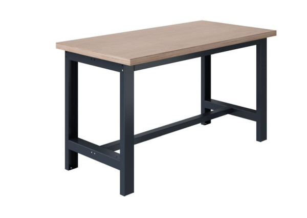 Etabli pour charges lourdes SOFAME SI L 1200 x P 750 x H 840 mm, plan de travail multiplex 40 mm, gris anthracite RAL 7016, W010010003GA