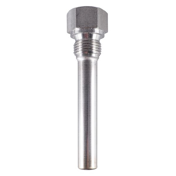 Douille de protection JUMO à visser, longueur de montage 100 mm, laiton, diamètre intérieur : 13,5 mm, 60695003