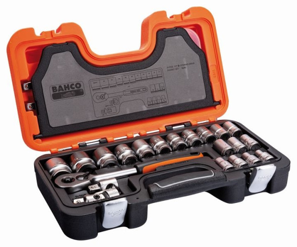 Jeu de clés à douille Bahco 1/2", 24 pièces, pouces, S240