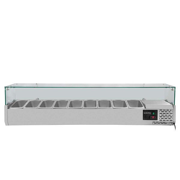 Vaiotec EASYLINE accessoire de refroidissement 380 avec couvercle en verre 9xGN1/3 - 2000, 200x39,5x43,5 cm, 10034