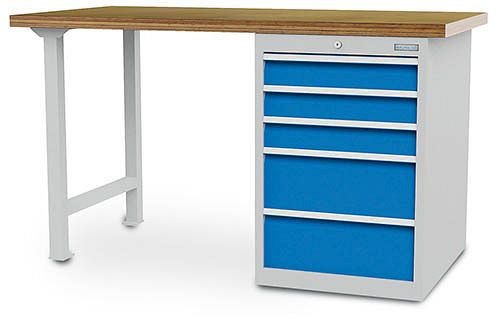 Établi en rangée Bedrunka+Hirth R 18-24, 3x100, 2x200 mm, tiroir à extension totale 100%, 2000 x 750 x 859 mm, 03.20.580.5-1V