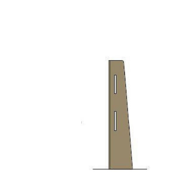 Poteau d'angle Bolero Easy Screen pour applique murale chêne 86 x 20cm, FP423