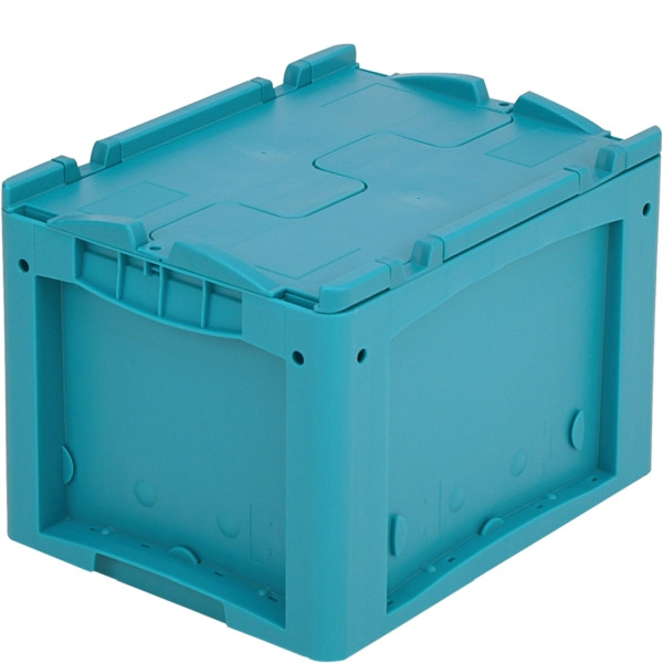 BITO petit porte-charge KLTD avec couvercle /KLTD43270 400x300x270 turquoise, couvercle, C0572-0005