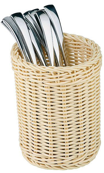 APS panier à couverts -ECONOMIC-, Ø 12 cm, hauteur : 15 cm, polypropylène, beige clair, 40130