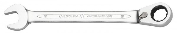 Clé mixte ELORA à cliquet à anneau, réversible, 8 pièces, + adaptateurs, 204-JS 8M OMS, 0204500083002