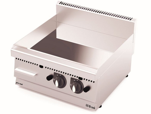 plaque à gaz gel-o-mat chromée lisse, GO Cook 600, 4,6 kW gaz, GF4060GC