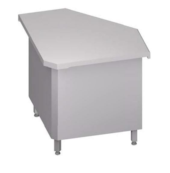 Module d'angle interne Stalgast 90° "Free Flow" avec meuble bas fermé 785x785x880 mm couvercle en acier inoxydable, FF07128