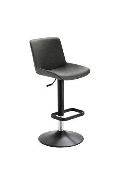 Mayer Sitzmöbel , structure thermolaquée noire, coque d'assise rembourrée, gris noir, 1235G_03_26477