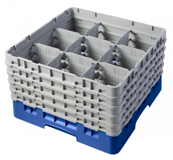 Panier de lavage Cambro 9 compartiments Camrack® 25,8 cm bleu, lot de 2, 9S958168