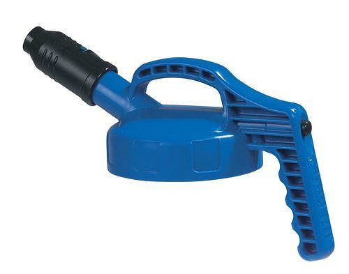 Couvercle fonctionnel DENIOS pour récipients à liquide, avec bec court, bleu, 137-453