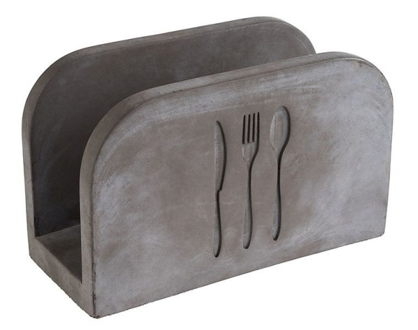 Porte-serviettes APS -ELEMENT-, 16 x 7,5 cm, hauteur : 10 cm, béton, avec fond adapté aux meubles, pour environ 50 serviettes, 11781