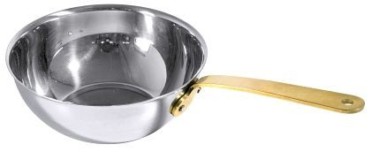 Contacto Mini Wok en acier inoxydable 12 cm avec poignée en laiton, 3397/110