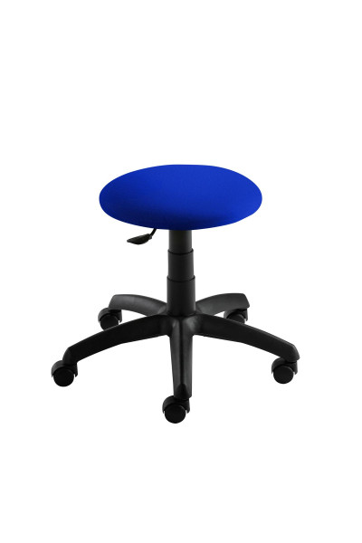 Tabouret Mayer Sitzmöbel , structure noire, assise rembourrée, bleu moyen, 1282S_26396