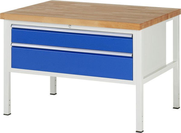 Etabli RAU série 8000 - modèle 8323, L1250 x P900 x H840-1040 mm, base système L1235 x P850 x H800-1000 mm, 03-8323A2-129B4H.11