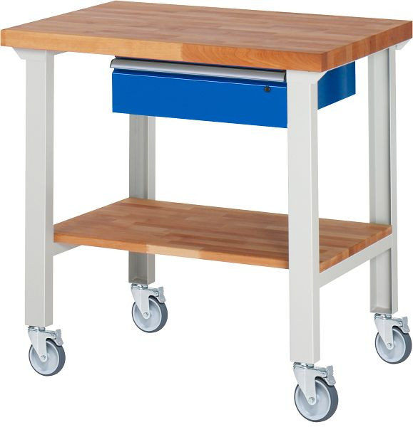 Etabli mobile RAU 7001A7, 1000x700x1000mm, 4 roulettes pivotantes, 05-7001A7-107B4S4.11