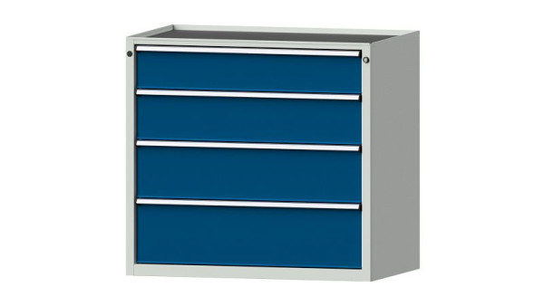 Armoire à tiroirs pour établis ANKE, modèle 3003 V, 1060 x 675 x 980 mm, RAL 7035/5010, baignoire, 611.404