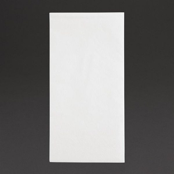 Serviettes de table recyclables Fiesta 1/8 Blanc 40cm (2000 pièces), FE243