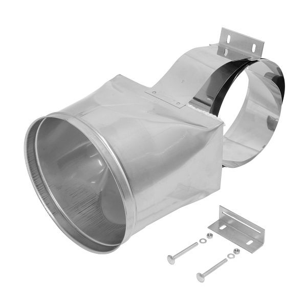 Pièce de raccordement Solarbayer pour conduit de fumée 130-400 mm adapté au limiteur de tirage ZUK180, 530041300