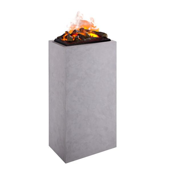 Cheminée électrique RICHEN Ikaros, 2000 W, haute, couleur : gris, WB910-CG-C400-L400
