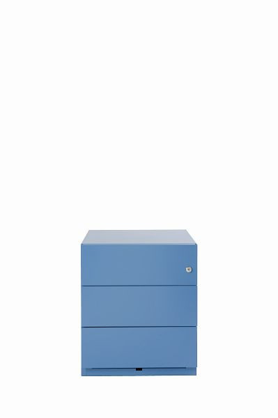 Conteneur roulant Bisley Note™, 3 tiroirs universels, bleu, NWA59M7SSS605