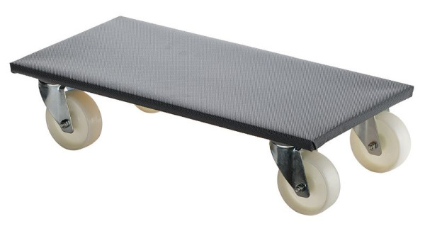 Rouleau polyvalent BS rollers, roue Ø 100 mm, hauteur d'installation 145 mm, roue en plastique, capacité de charge 500 kg, dimensions de plaque 350x600 mm, pack : 2 pièces, A.-ROLLER.300