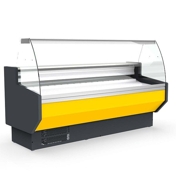 Vaiotec TOPLINE comptoir réfrigéré 100 - façade bombée "jaune", 102,5x80x123,5 cm, 10720