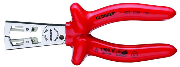 Pince à dénuder GEDORE VDE Strip-Fix avec isolation par trempage, 6709600