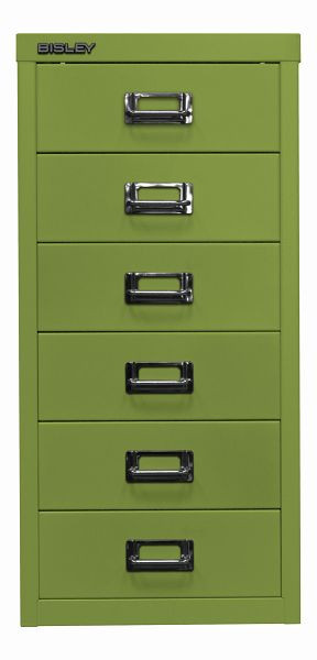 Bisley MultiDrawer™, série 29, DIN A4, 6 tiroirs, vert, L296604