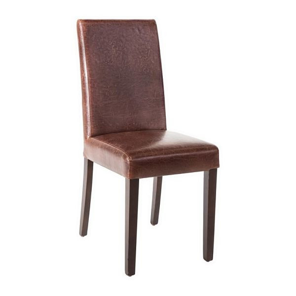 Chaises de salle à manger Bolero en cuir artificiel brun antique, UE: 2 pièces, GR369