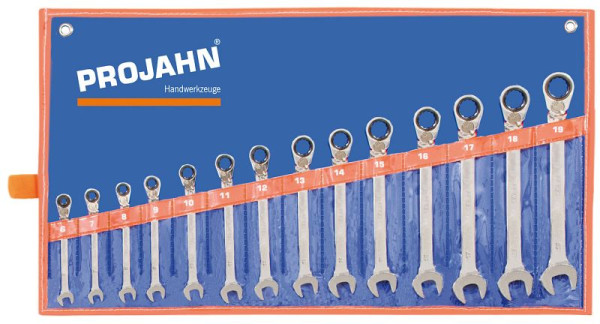 Jeu de clés Projahn GearTech, pochette enroulable commutable 14 pièces, 3994