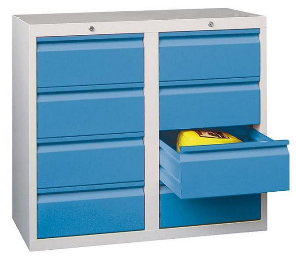 Armoire à tiroirs PAVOY avec guides coulissants, capacité de charge 15 kg, 43445-100-004