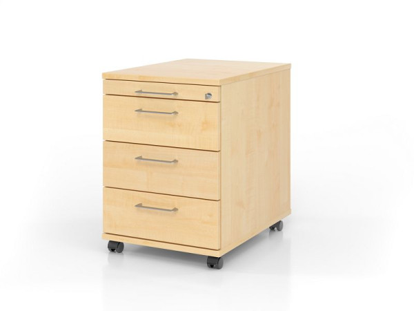 Roll-conteneur Hammerbacher AC30 BS, profondeur 58, corps : érable / façade : érable, 42,8 x 58 x 59 cm, 1/3/3/3 HE, VAC30/3/3/BS