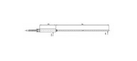DOSTMANN Smartfühler mit Mehrpunkt Abgleich, Pt100 Arbeitsnormal mit Edelstahlhandgriff -40...+500 °C 300 x 4,0 mm, 6000-1780